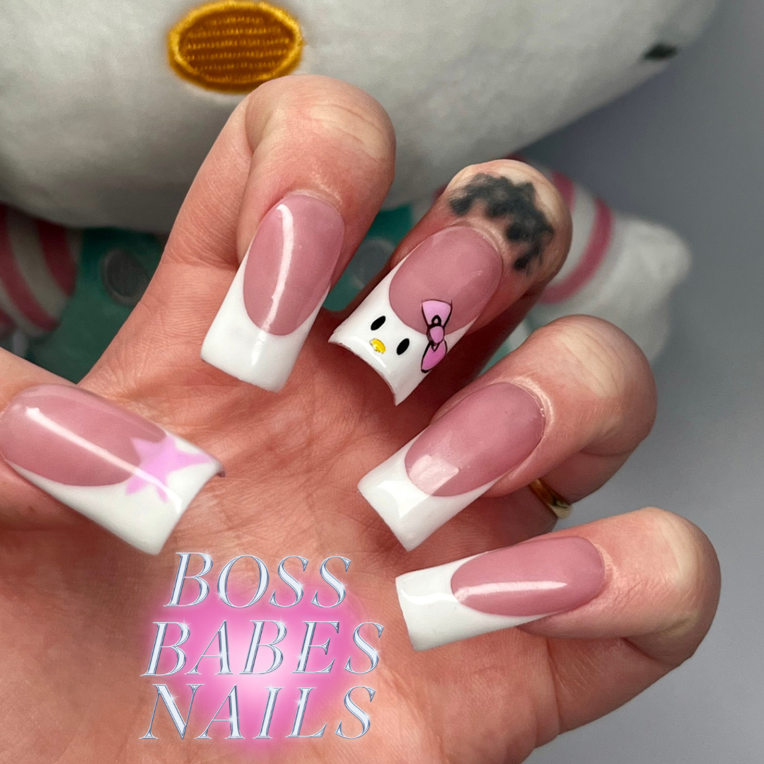 Hello Kitty Tips Press On Nails