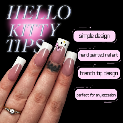 Hello Kitty Tips Press On Nails