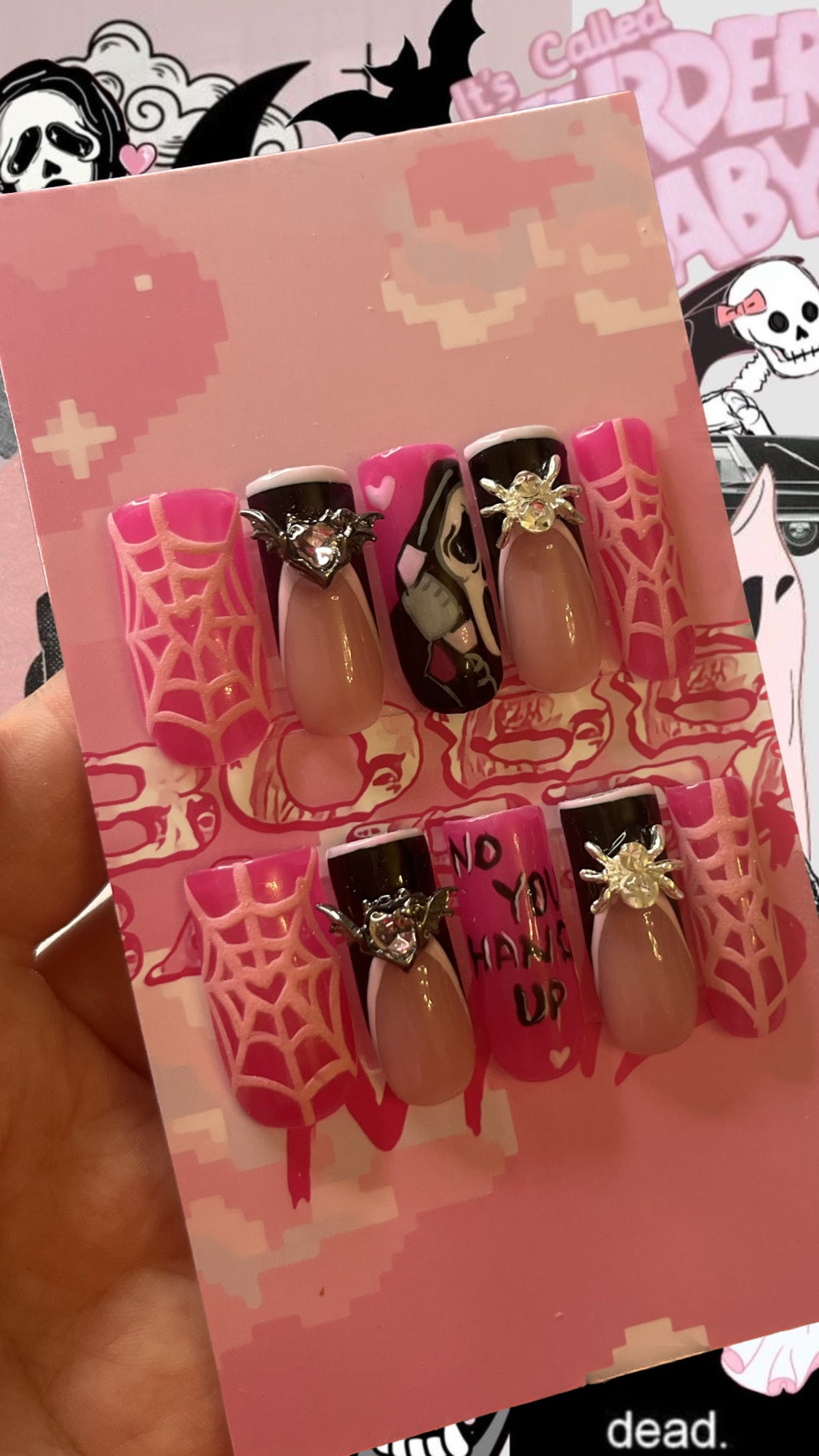 GHOSTFACE GIRL Press On Nails